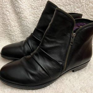 David Tate Double Zip Black Ankle Boots Size 11